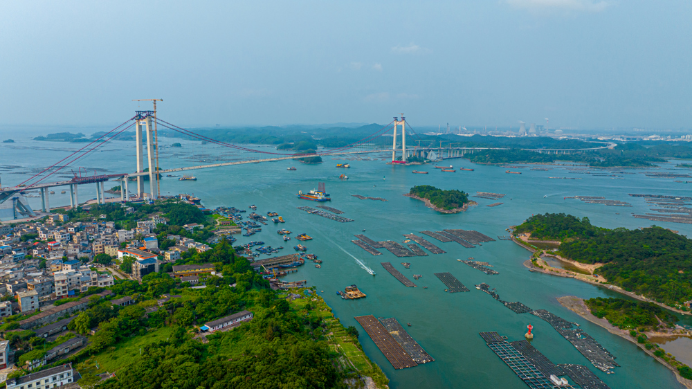 图为农发行广西南宁分行信贷支持的龙门大桥建设 广西交通投资集团有限公司供图